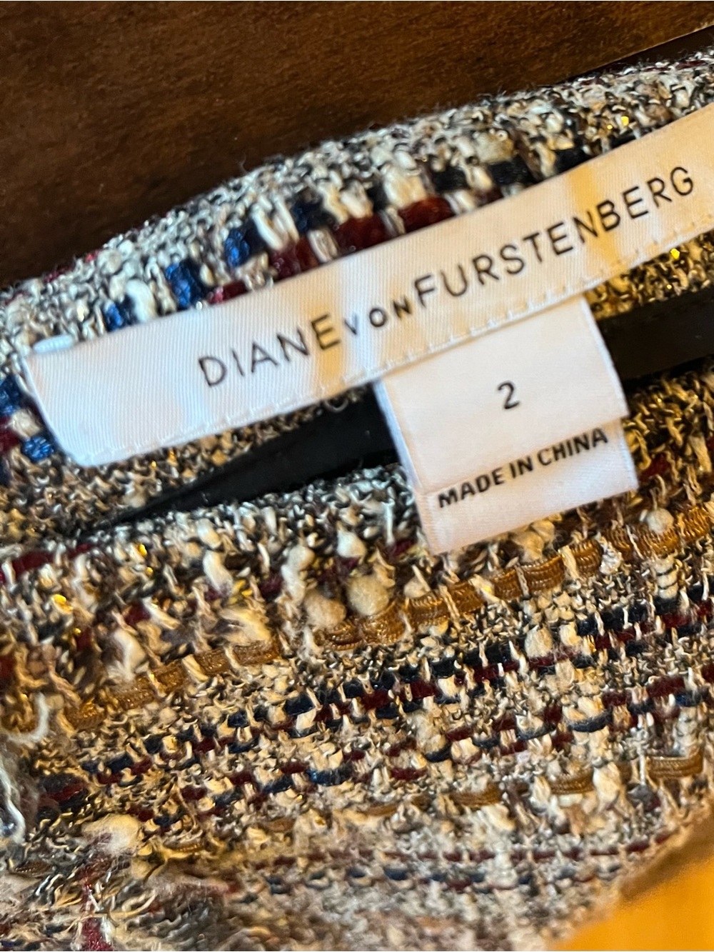 Diane Von Furstenberg Midi Tweed Skirt - Picture 5 of 5